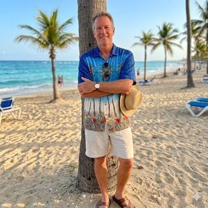 NWT Campia Sport Golf Theme Hawaiian Shirt SZ L